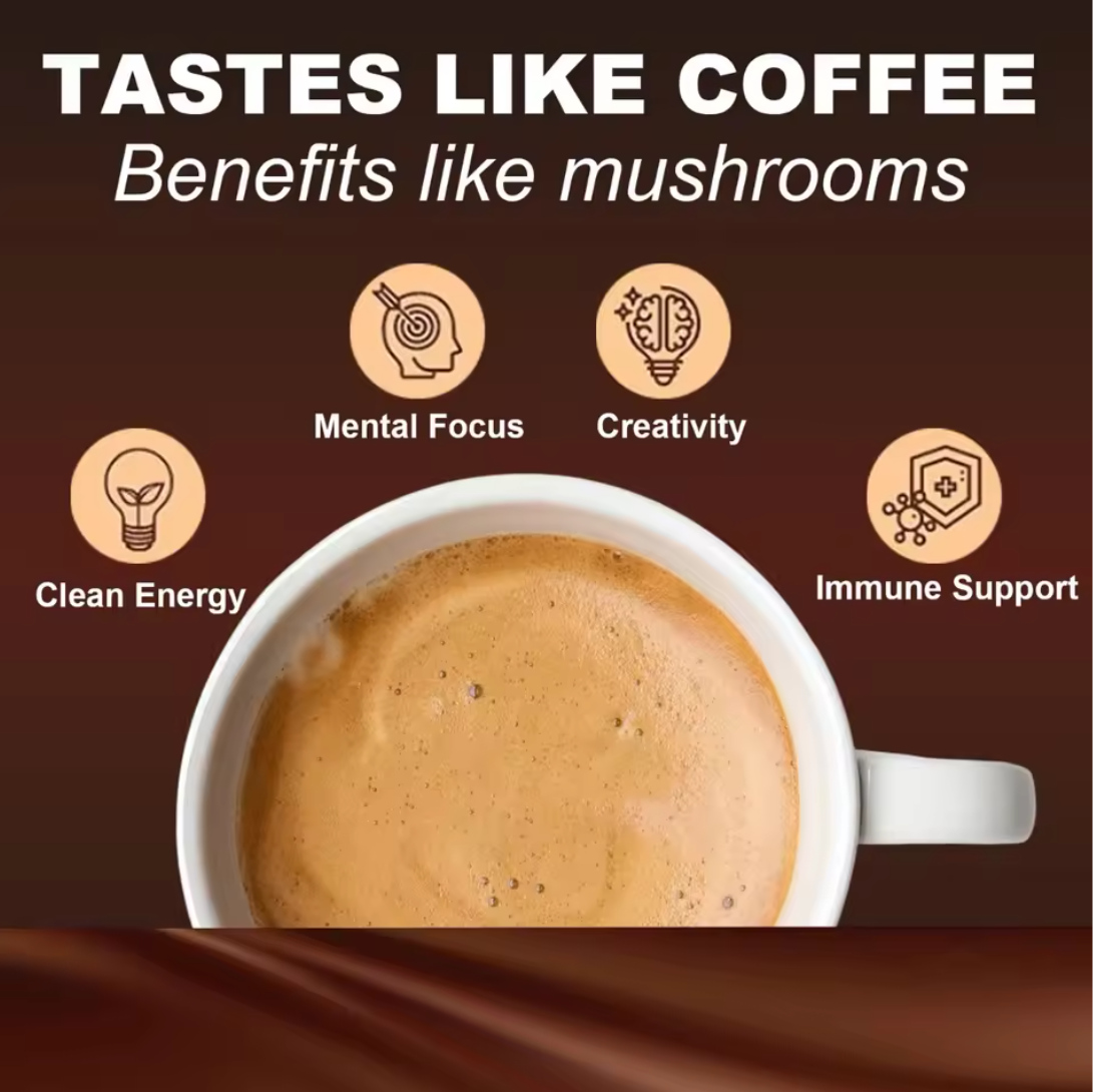 Organic Mushroom Coffee  -  Pack of 2, 30 Servings Per Pack Free Shipping, Fast Delivery